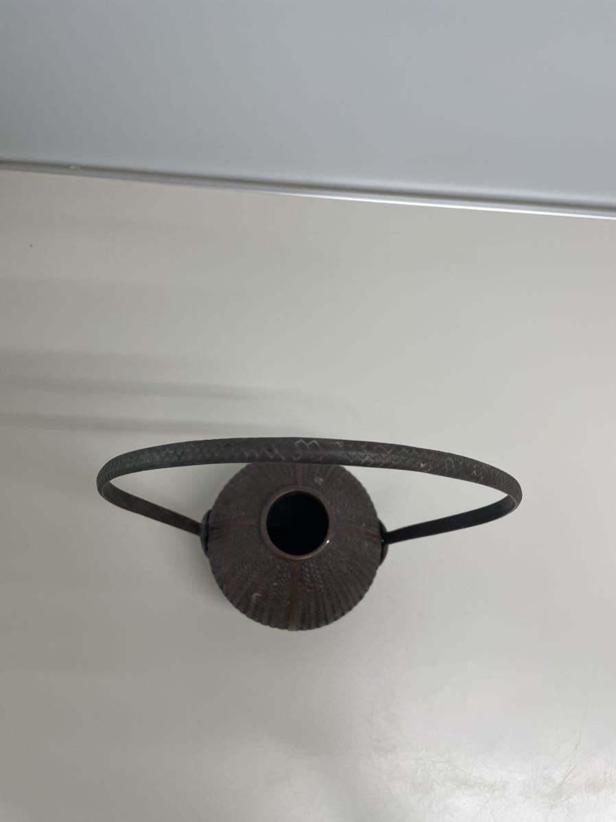 伝統工芸 高岡銅器 花瓶 大寿形網代花器 正晴作 株式会社竹中銅器 真鍮