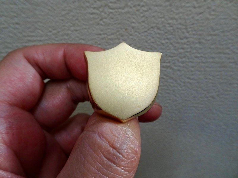 仁尾彫金『ゴールド盾の印台リング』ハンドメイド247 | www