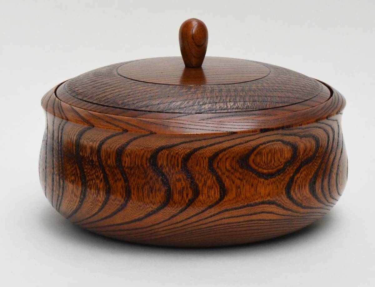 天然無垢 欅材 1本彫り　木製 菓子器　木製鉢　木彫り_画像3