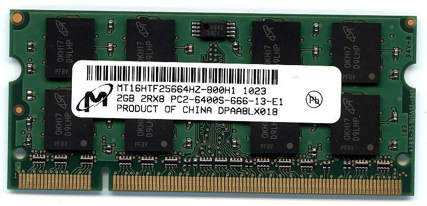 モニター一体型デスクトップ対応メモリー2GB PC2-6400(PC2-5300対応) 200Pin 即決 相性保証_画像1