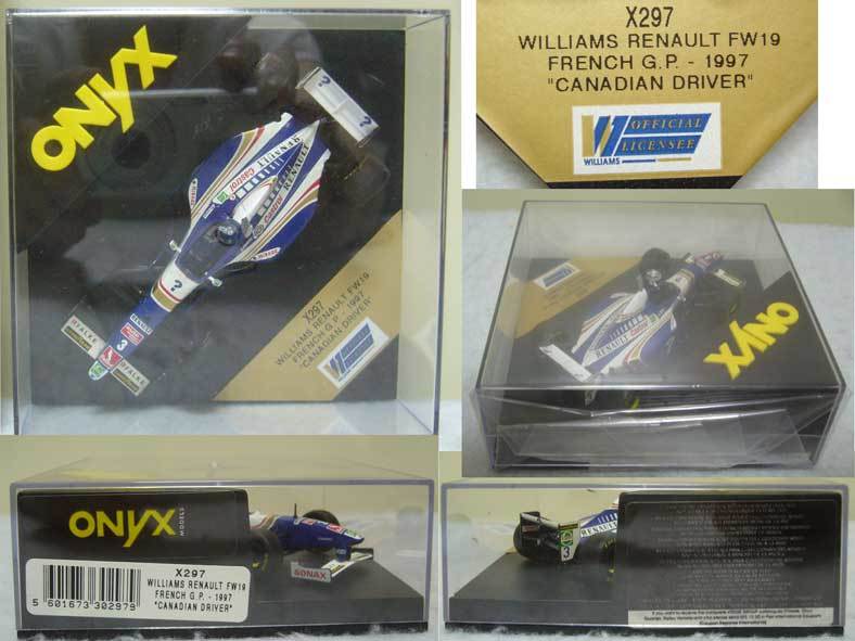 ONYX/ウィリアムズルノー FW19/J.ヴィルヌーブ（カナダ/X297/フランス グランプリ 1997年/＃3/1 43 新品