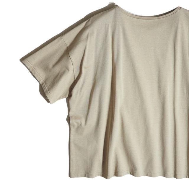 U6385f9 VDRESSTERIOR Dress Terior V new goods bus k heaven . high twist wide T-shirt beige 38 / lady's cotton short sleeves spring summer 