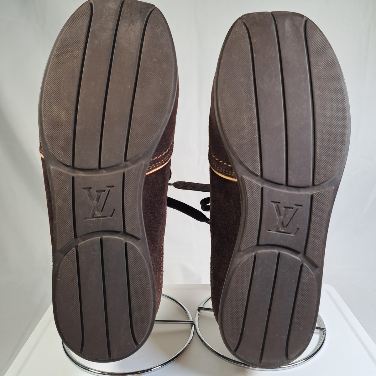 LOUIS VUITTON スニーカー モノグラム レザー スウェード 25.5 ルイ