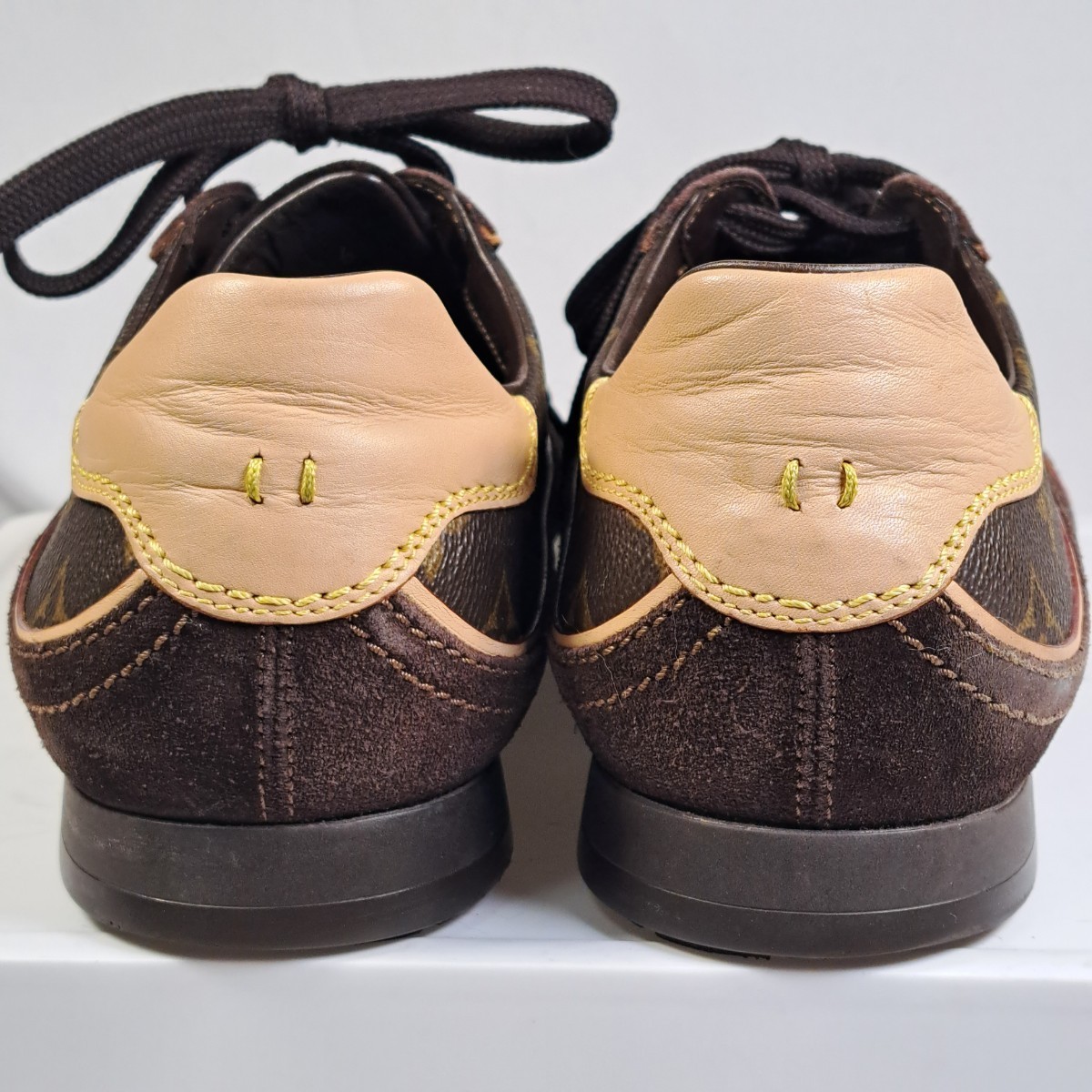 LOUIS VUITTON スニーカー モノグラム レザー スウェード 25.5 ルイ