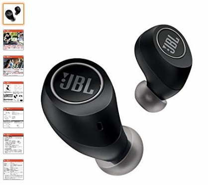 JBL JBL FREE FULL WIRELESS EAR PHONES IPX5/Bluetooth BLACK USED