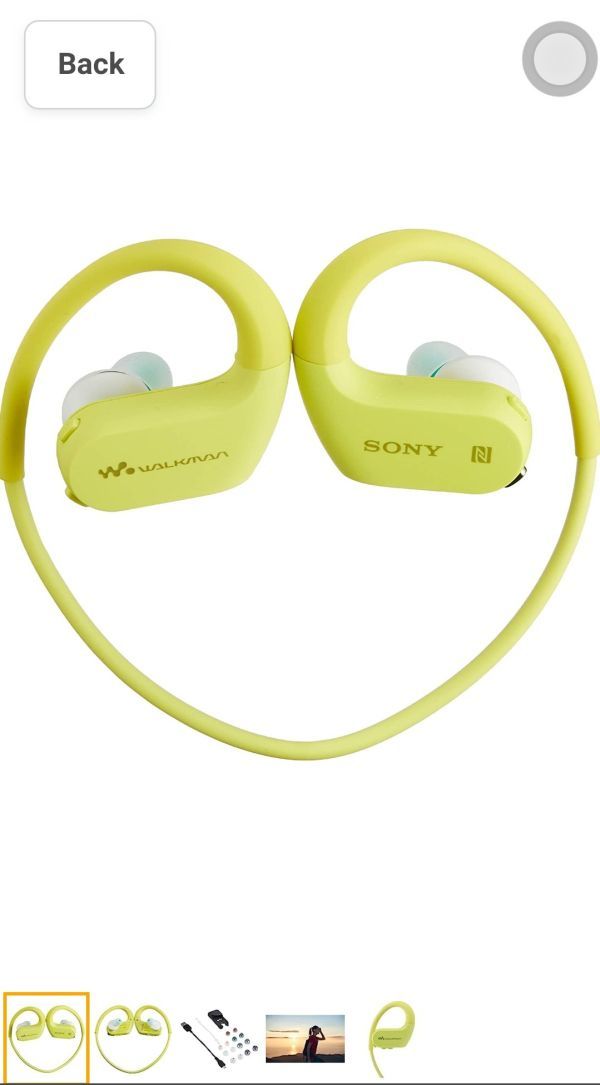 ソニー Sony NW-WS623 W-Series Walkman with Integrated Headphones, 4 GB, Sports MP3 Player, Bluetooth Compatible, Waterproof, Saltwater