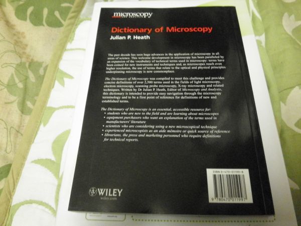 Dictionary of Microscopy Wiley; 1 VER CLICKPOST164