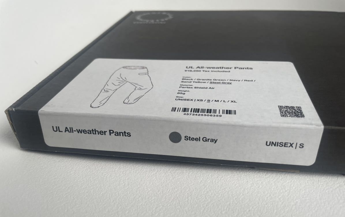 新品最新 山と道 UL All-weather Pants steel gray S オール 新品最新 山と道 UL All-weather Pants steel gray S オール