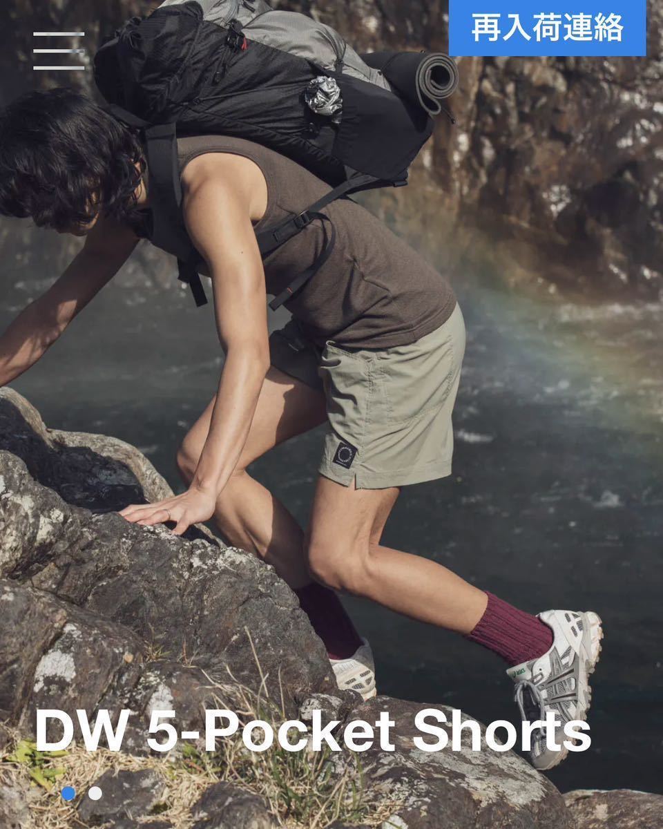 新品最新 山と道 DW 5-Pocket Shorts Men Black 5 ポケット ショーツ