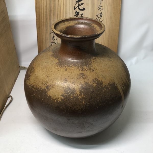 1円スタート】備前焼 大型花瓶 桐箱付き (花器、壷)|売買された