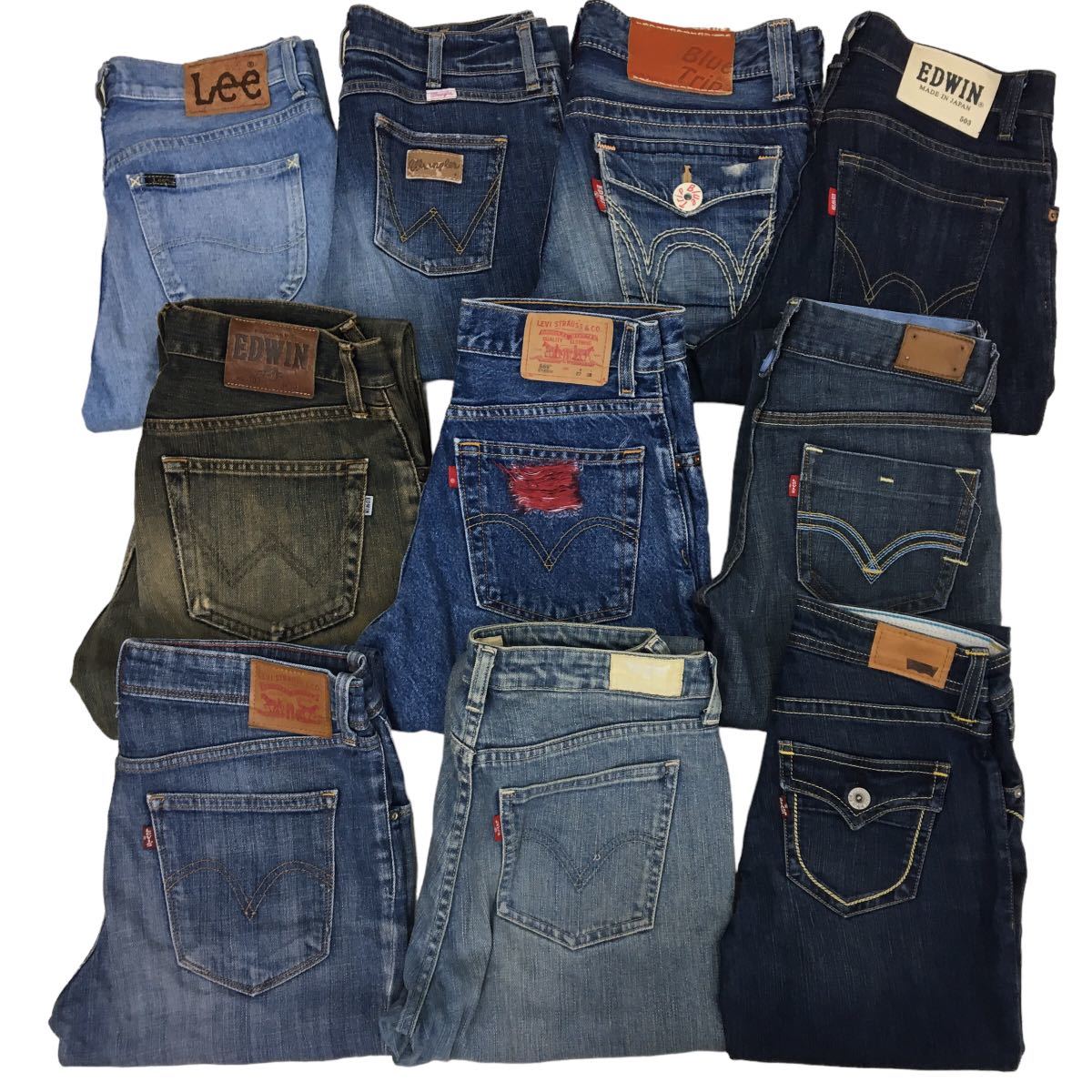 D-④ デニム 10本 まとめ売り 大量 Levi's リーバイス 569 Lee リー