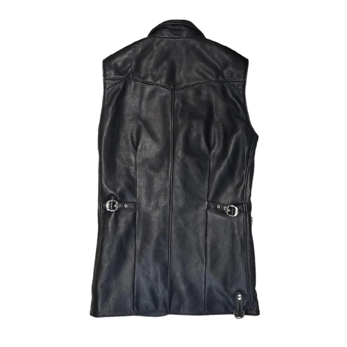 MASU エムエーエスユー 23SS I'M READY Leather Vest スタッズレザーロングベスト_画像2