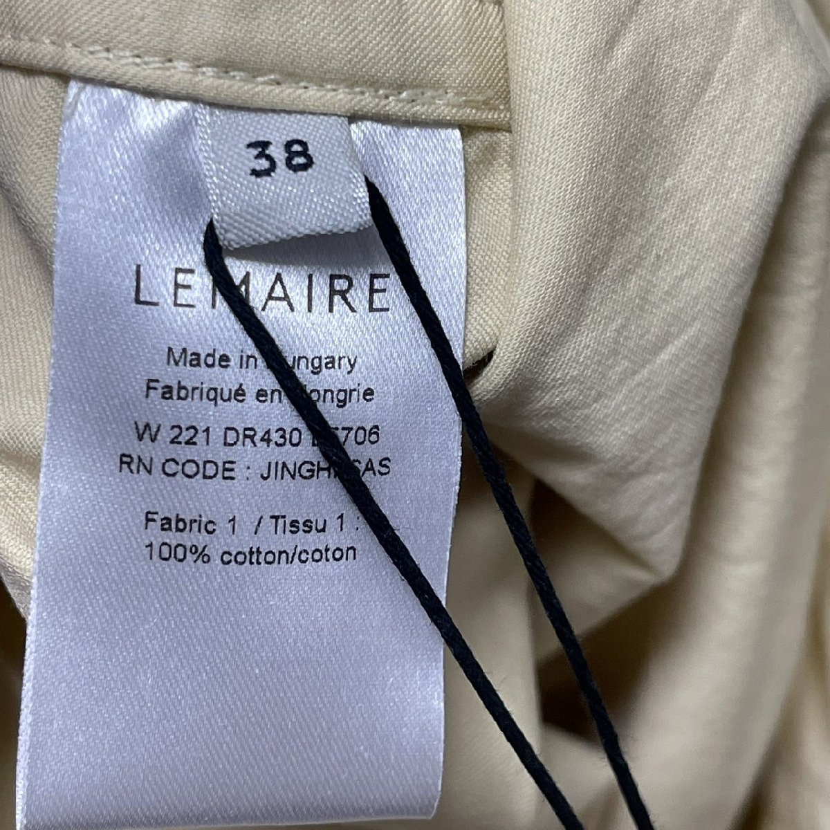 国産品 LEMAIRE ルメール 22SS ADJUSTABLE DRESS ボタンアップコットン