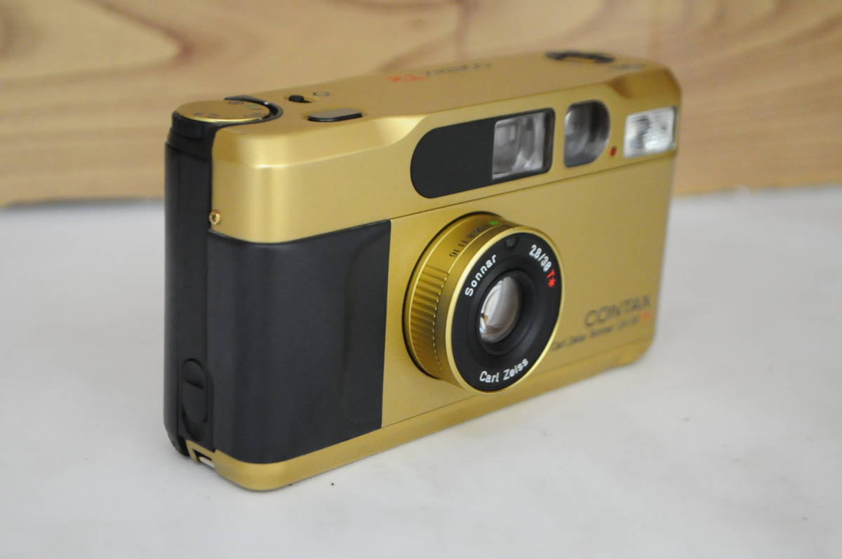 超美品】 CONTAX コンタックス T2 人気のゴールド 動作品
