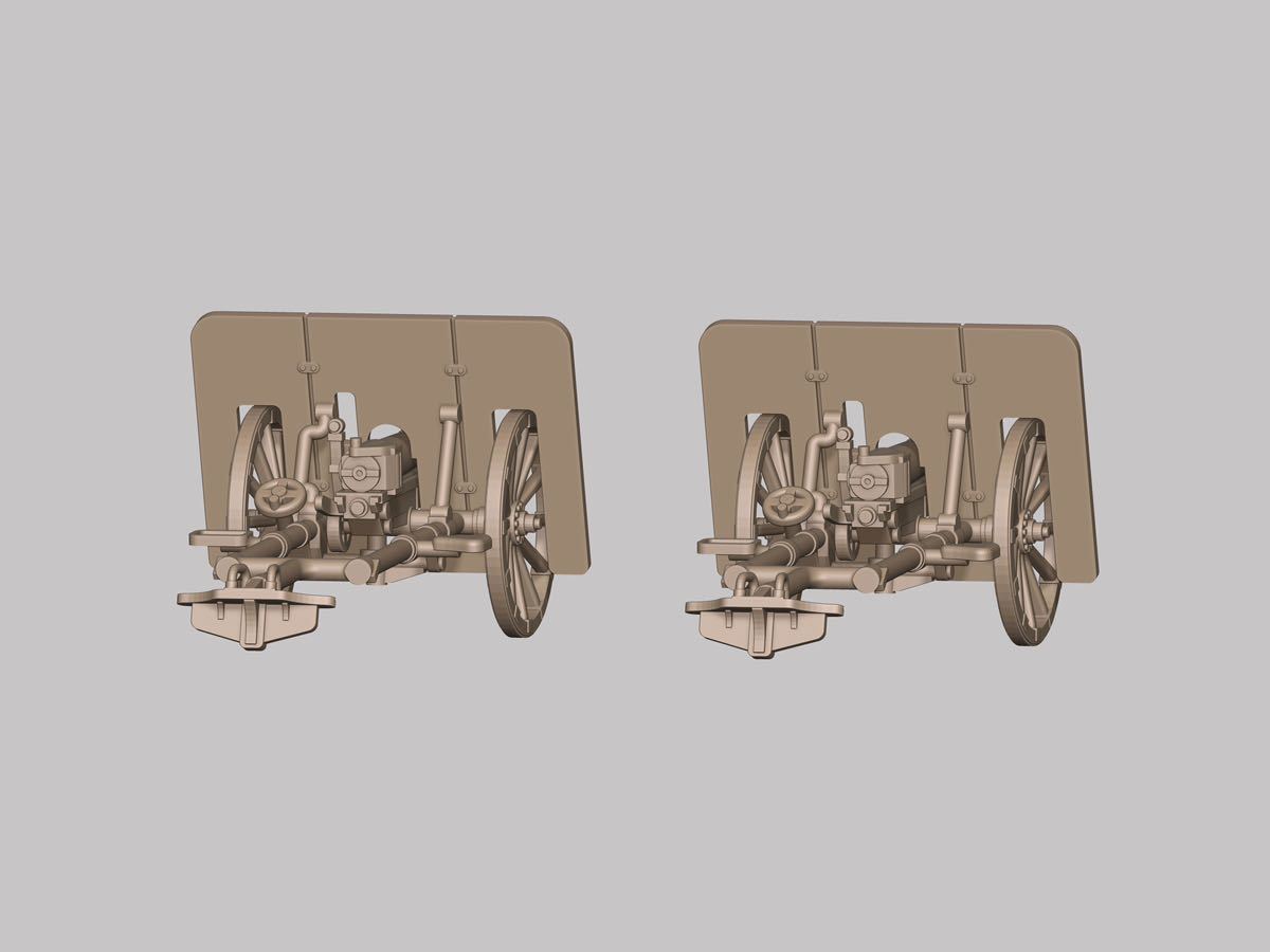 1/144レジンキット　未塗装 WWⅡ　日本陸軍　四一式山砲　2門　Aワールドタンクミュージアム【同梱可】230612_画像2