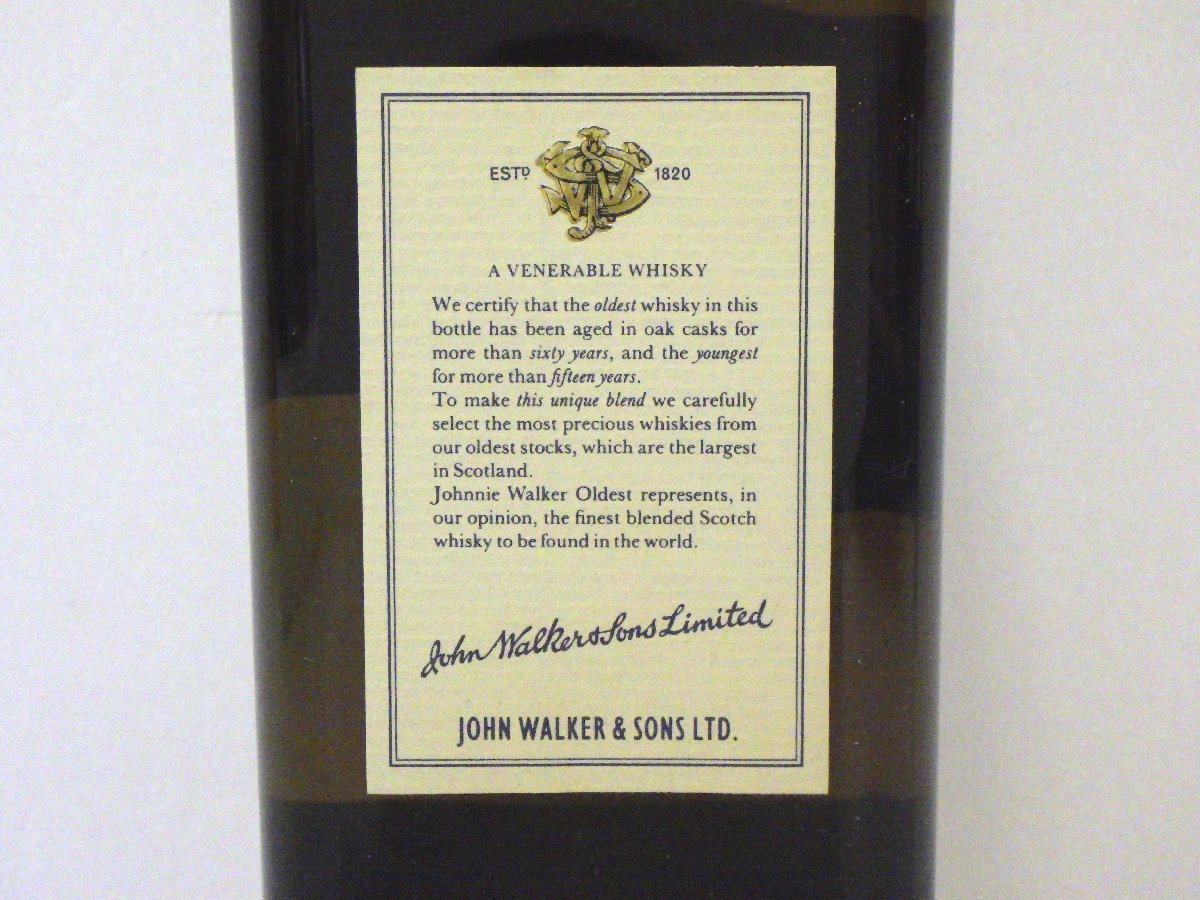 古酒 未開栓 JOHNNIE WALKER ジョニー ウォーカー Oldest オールデスト