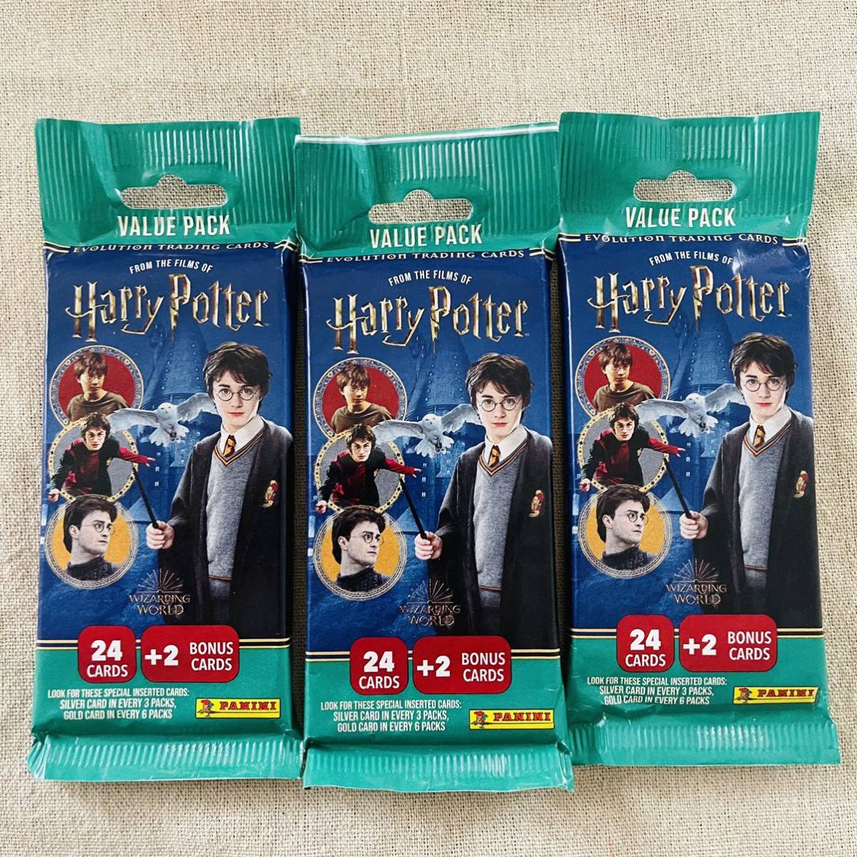 新品送料無料　Harry Potter EVOLUTION TRADING CARD ハリーポッター　エボリューション　トレカ　バリューパック　3パックセット
