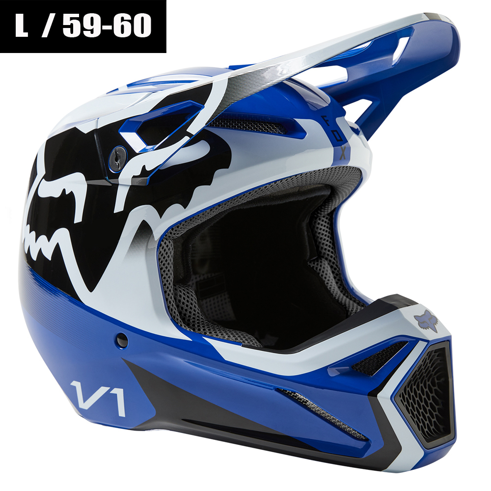【10%OFF】FOX ´23 V1ヘルメット リード/ブルー-Lサイズ 【送料サービス】