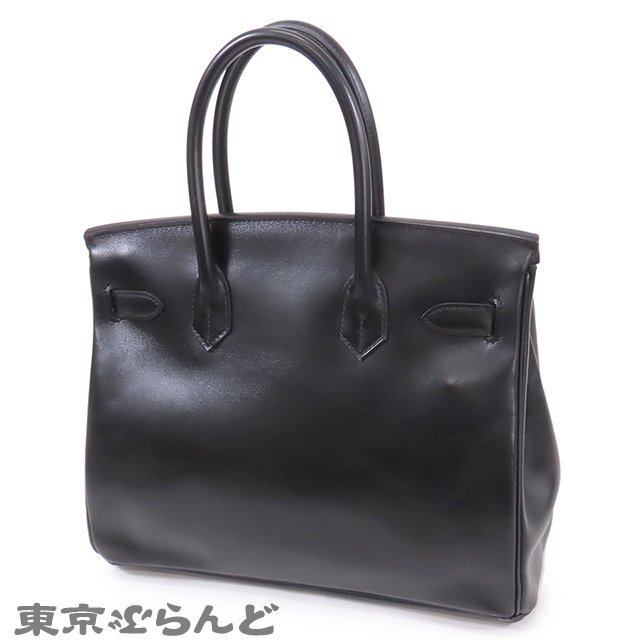 101669989 エルメス HERMES バーキン 30 ソーブラック □N刻印 ブラック ブラック金具 ボックスカーフ ハンドバッグ レディース_画像2