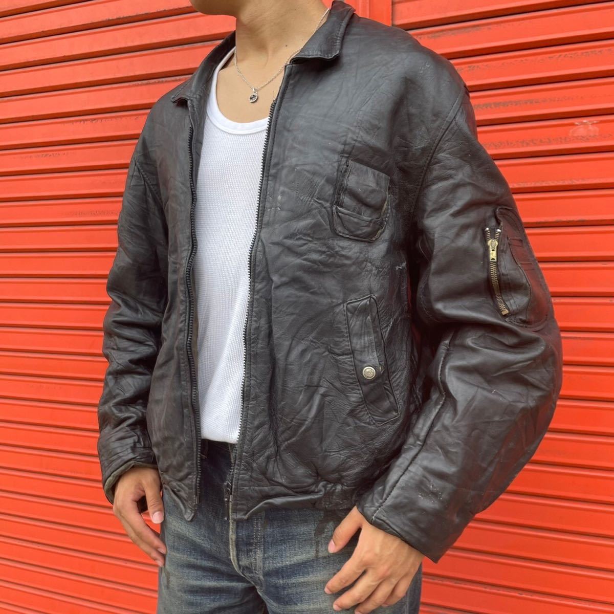 限定セール!】 レザー パイロット 空軍 ヴィンテージ Franch Japa