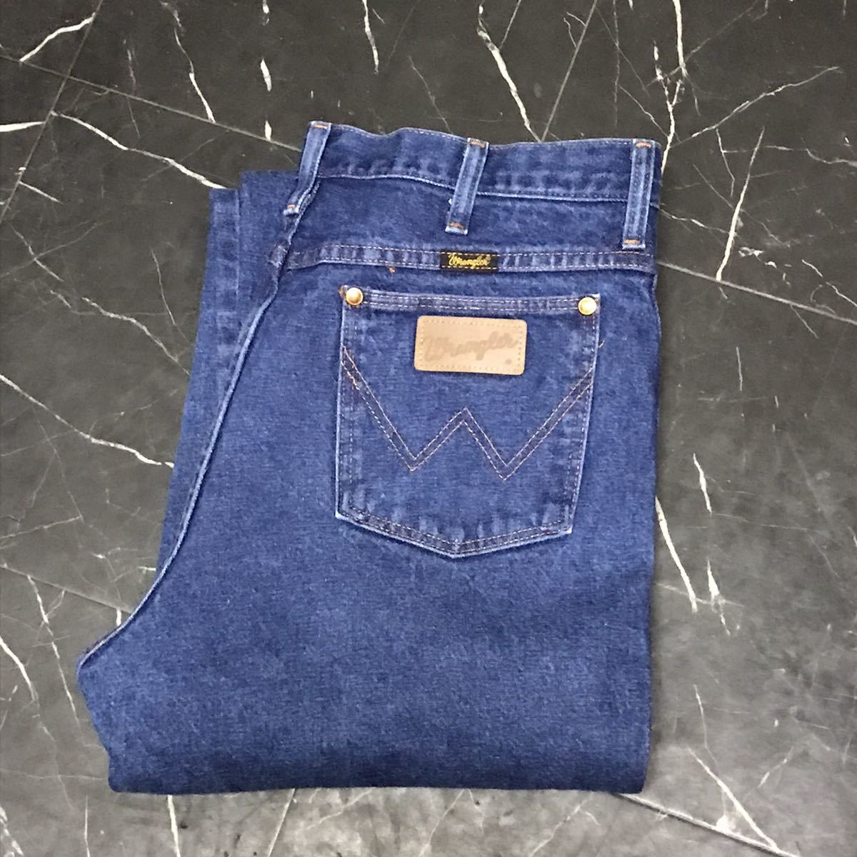 米国製 濃紺 90s Wrangler 936PWD INDIGO DENIM PANTS MADE IN USA 1990s W34 ヴィンテージ ラングラー デニムパンツ スリムストレート 80s_画像7