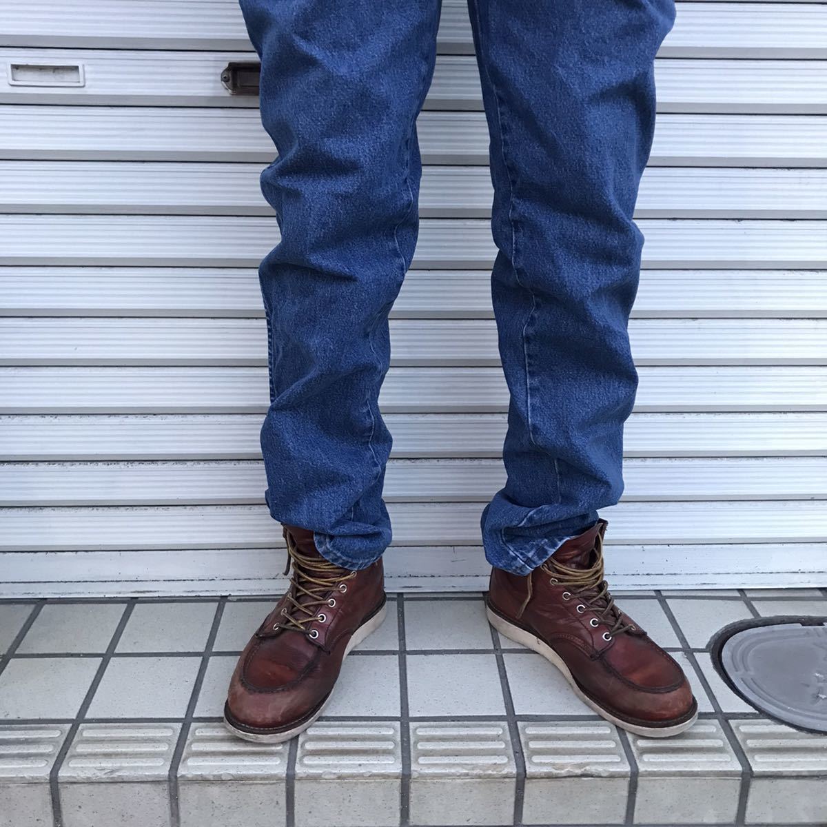 良品 USA製 90s Wrangler 936PWD INDIGO DENIM PANTS 1990s W34 ヴィンテージ ラングラー カウボーイ デニムパンツ スリム 80s 85cm_画像3