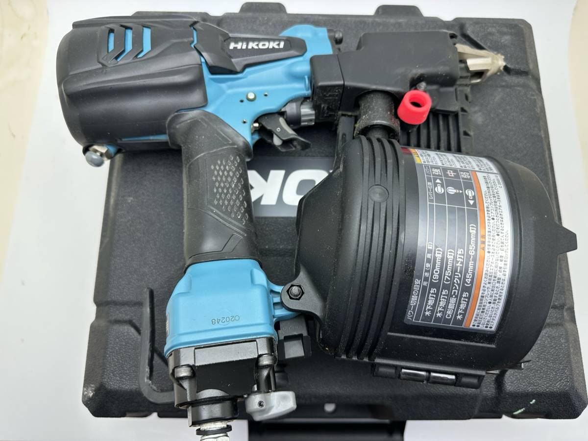 美品◇ハイコーキ NV90HR2 90mm 高圧ロール釘打機 特別限定色 セーム