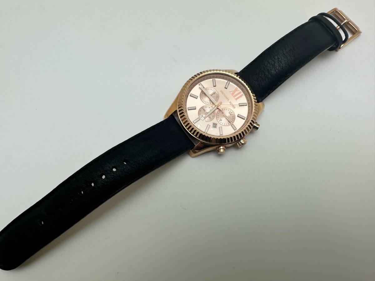 リアル MK8516 KORS MICHAEL 未使用◇マイケルコース クロノ 電池交換