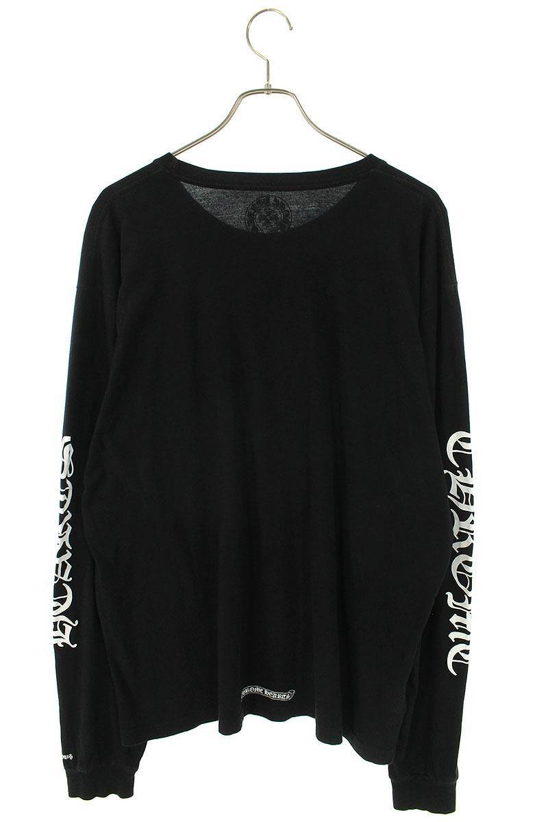 クロムハーツ Chrome Hearts CH L/S /1 サイズ:XL 襟英字プリント長袖カットソー 中古 SJ02_画像2