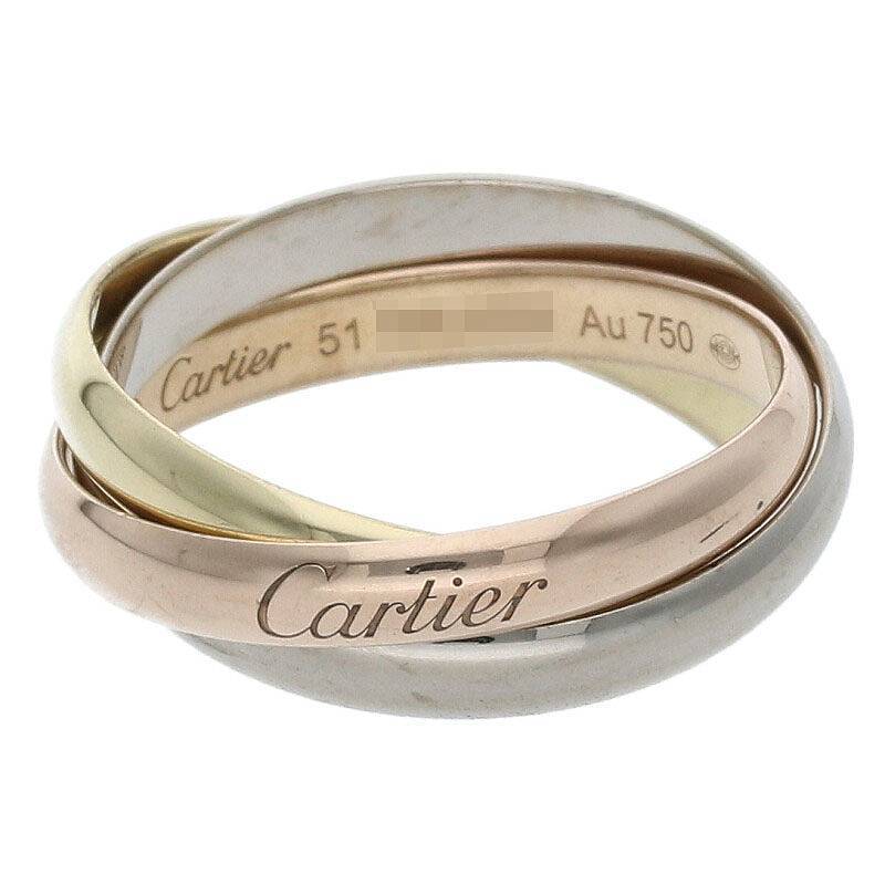 カルティエ Cartier トリニティ サイズ:51/9号 K18YG/WG/PGゴールド