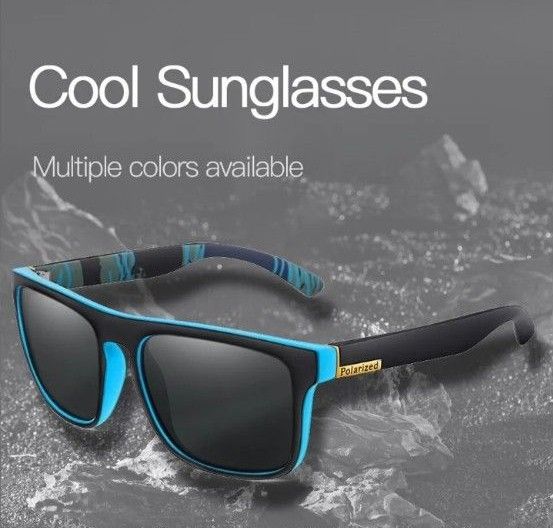 偏光サングラス UV400紫外線カット デザインサングラス　ブラックミラー