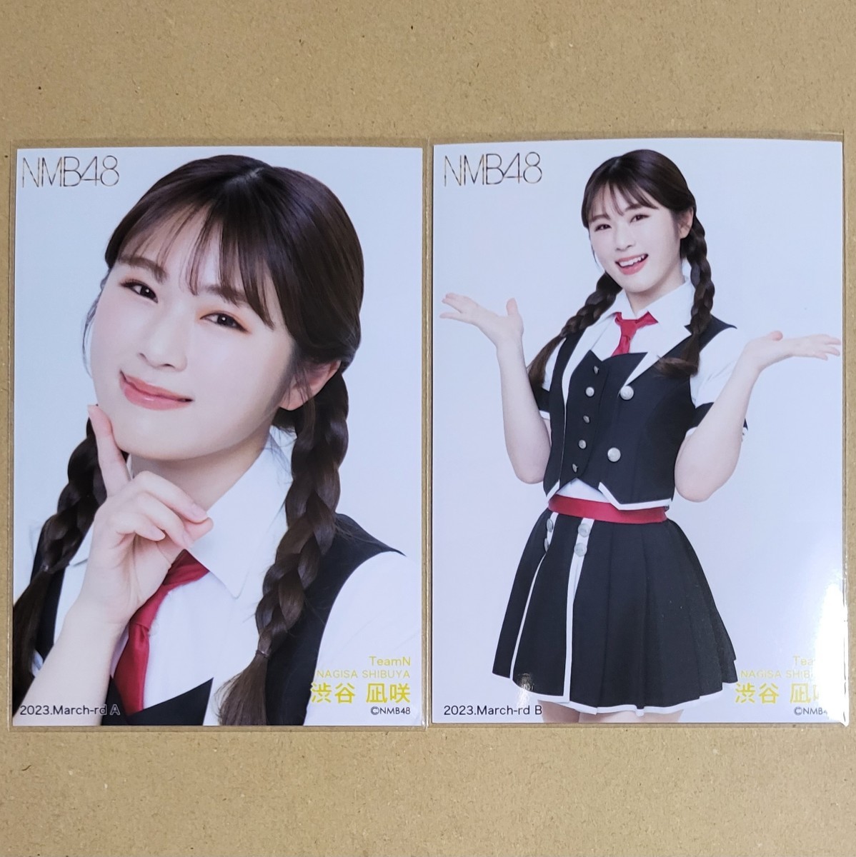 NMB48 渋谷凪咲 月別ランダム生写真 2023 March-rd 3月 2種 コンプ
