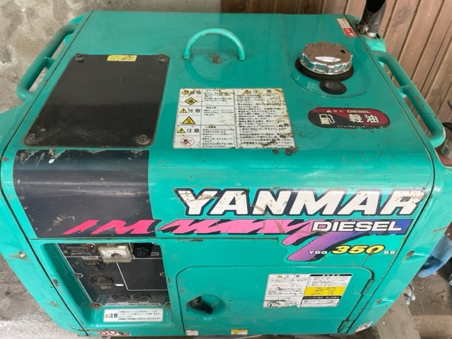 オンラインショップ】 エンジン始動動画あり ヤンマー 発電機 YDG350SS