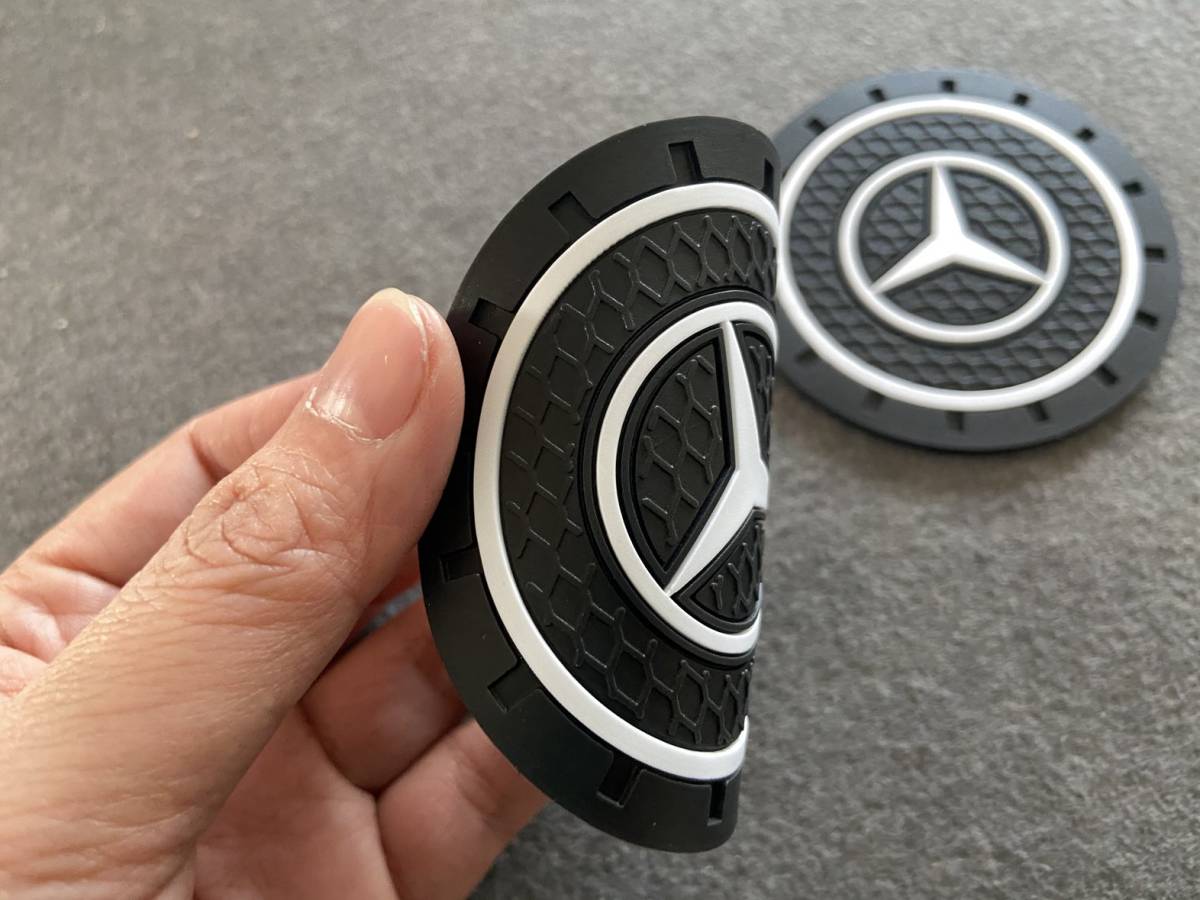 メルセデス・ベンツ BENZ ドリンクホルダー　コースター　2個セット　直径70ｍｍ　 自動車 シリコーン製　カップパッド 車の装飾 03番_画像4