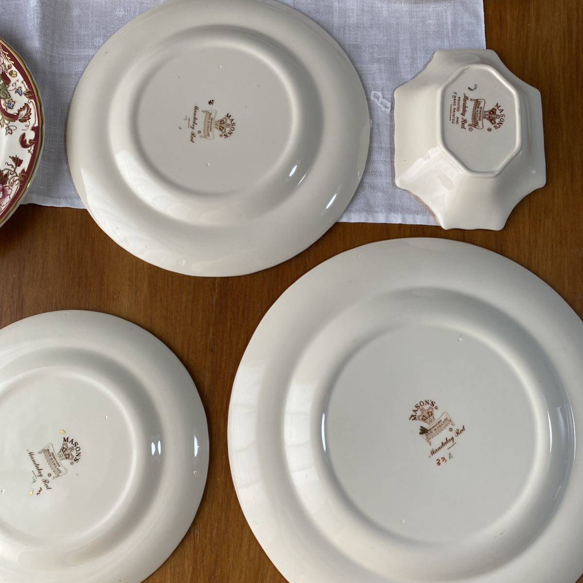販売 メイソンズ MASONS マンダレイ レッド 豪華 4点 ディナー セット
