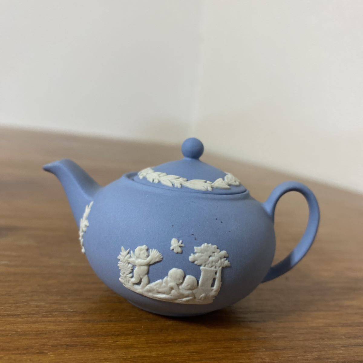 ウェッジウッド ミニチュア　ブルー　ジャスパー　ティー　コーヒー　セット　WEDGWOOD ティーセット カップ&ソーサー ドールハウス_画像8