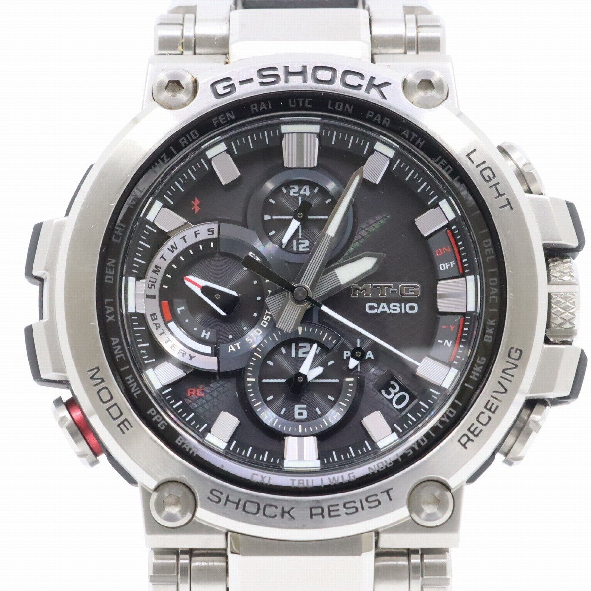 カシオ G-SHOCK MT-G Bluetooth ソーラー電波 メンズ 腕時計 黒文字盤
