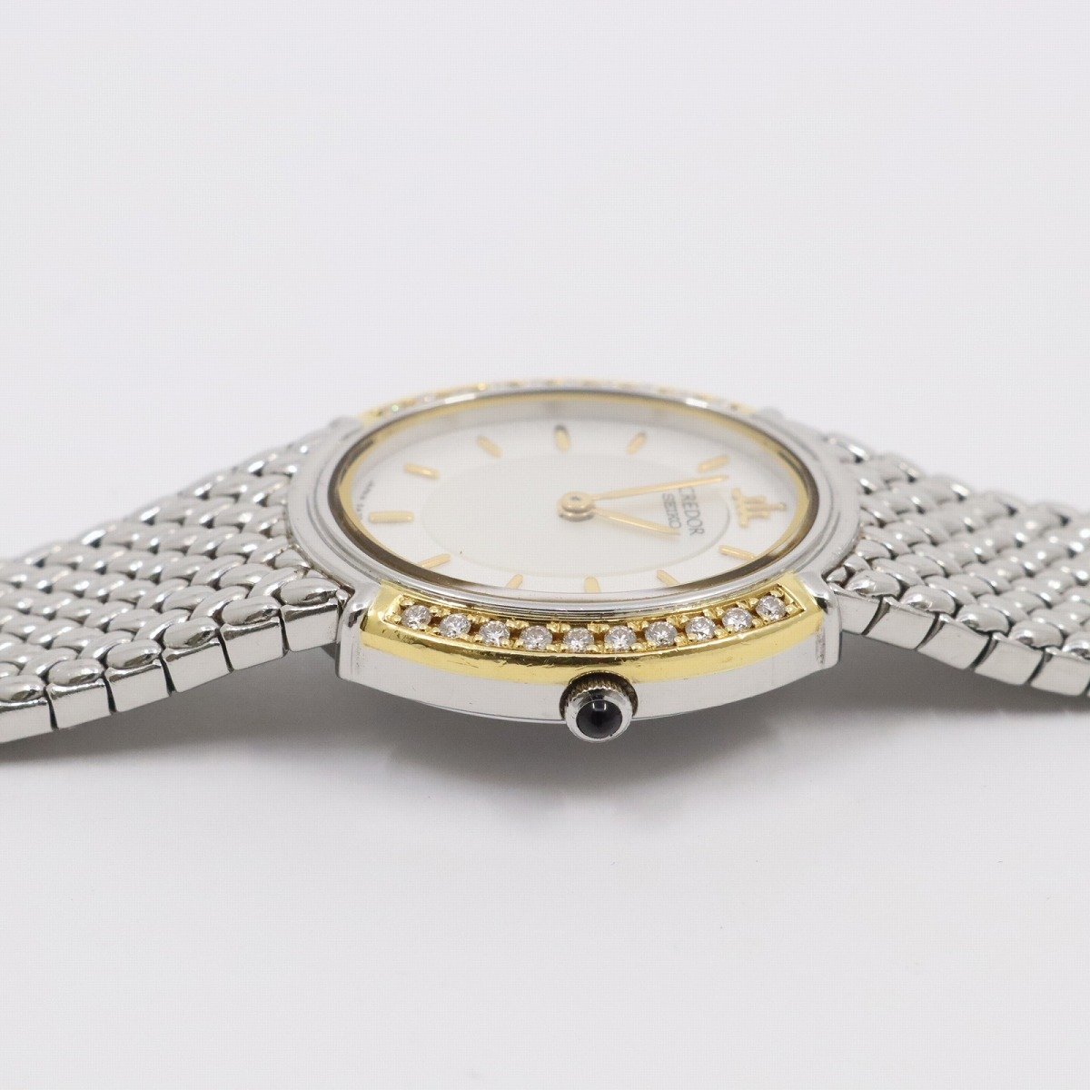 SEIKO セイコー クレドール 18KTダイヤベゼル クォーツ レディース