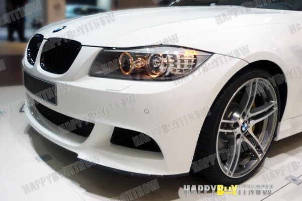 BMW E90 E91 p フロントスプリッタースポイラー 2PCS 艶あり黒 限定色塗装 // Performanceバンパー専用_画像3