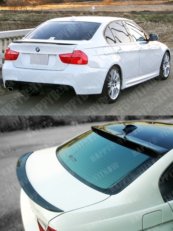 BMW 3シリーズ E90 セダン 平織 カーボン リア トランク スポイラー Performanceスタイル 2005-2012_画像1