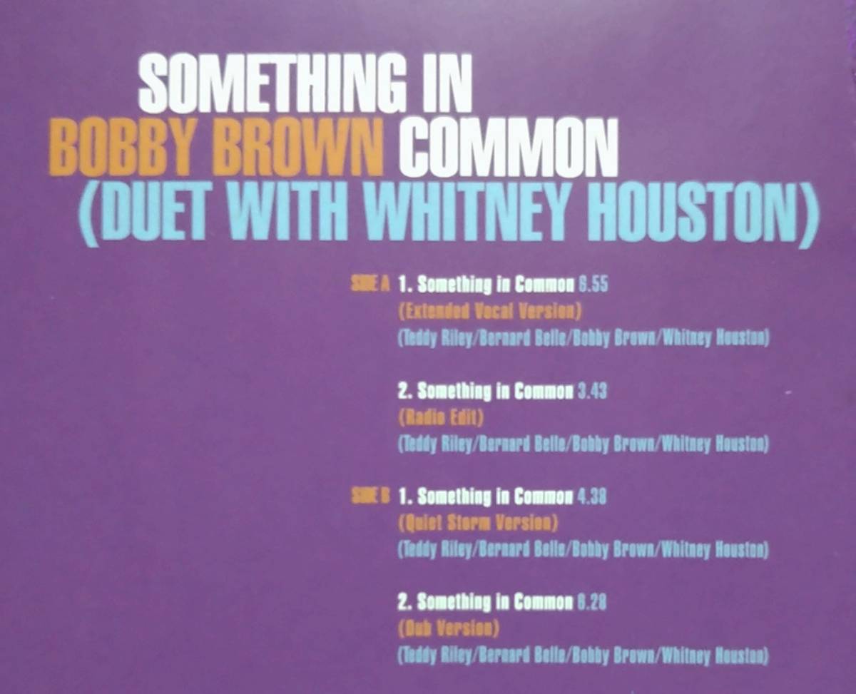 【12's R&B Soul】Bobby Brown Duet With Whitney Houston「Something In Common」EU盤_収録内容