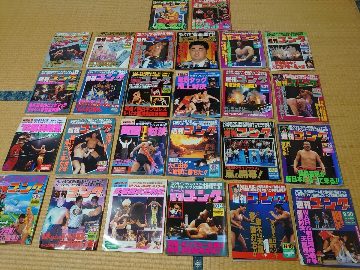 希少　週刊ゴング　1993　保管品 26冊セット　プロレス雑誌　当日物　大仁田　高田 前田日明　プロレス　雑誌　本　レア