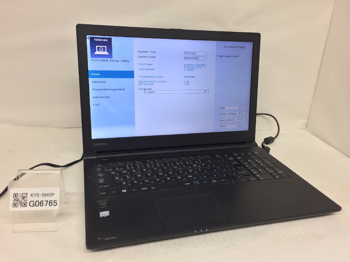 ジャンク/ TOSHIBA dynabook Satellite R35/M PR35MEAD437AD4H Intel Core i5-4210U メモリ4.1GB ストレージ無し 【G06765】_画像1