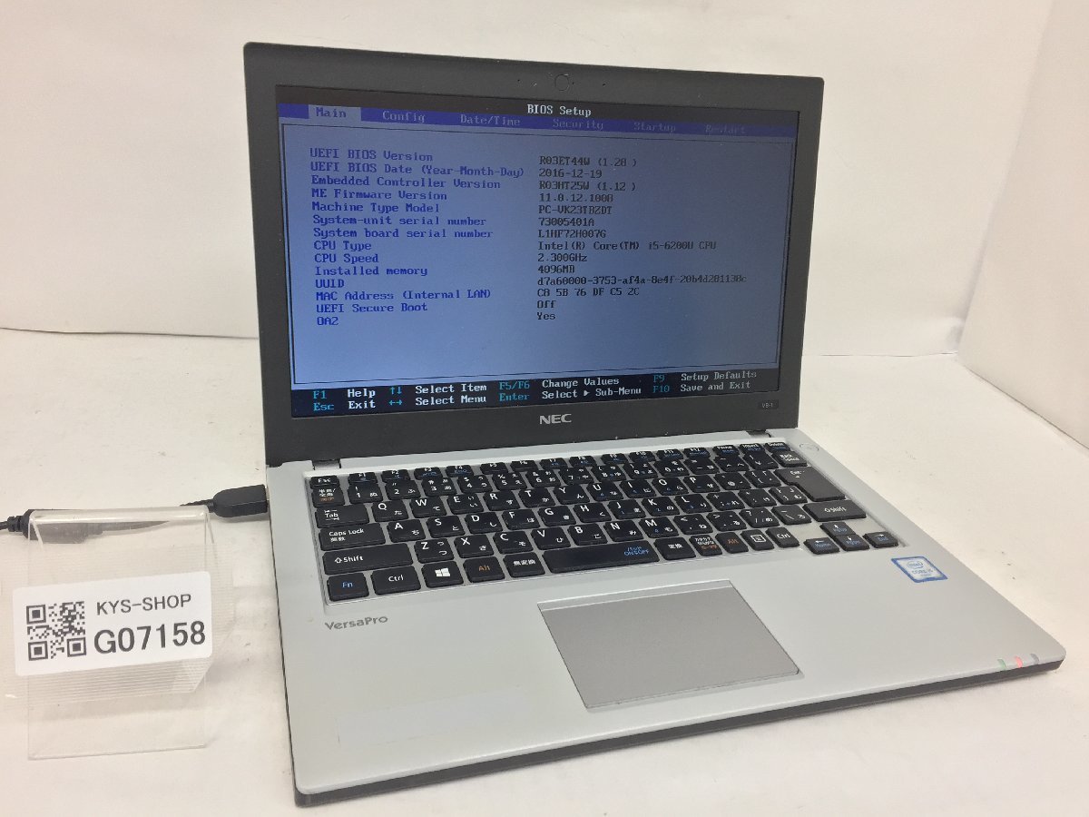 NEC PC-VK23TBZDT Intel Core i5-6200U メモリ4.1GB HDD500.1GB OS無し【G07158】_画像1