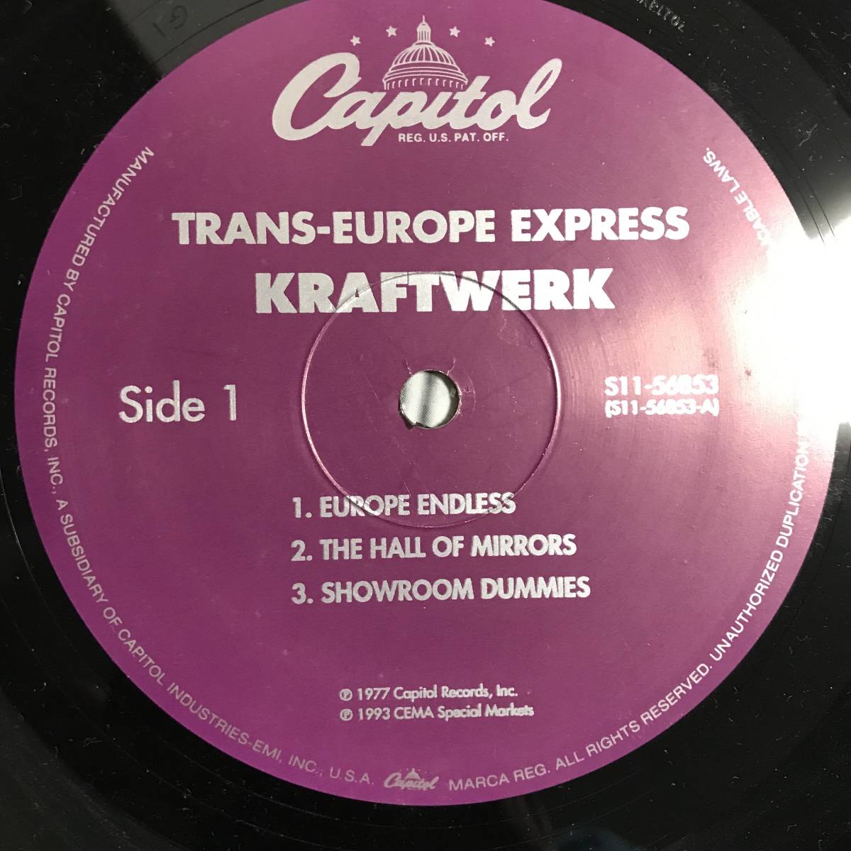 Kraftwerk Trans-Europe Express / Capitol Records S11-56853 / LP / US / 1993_画像3