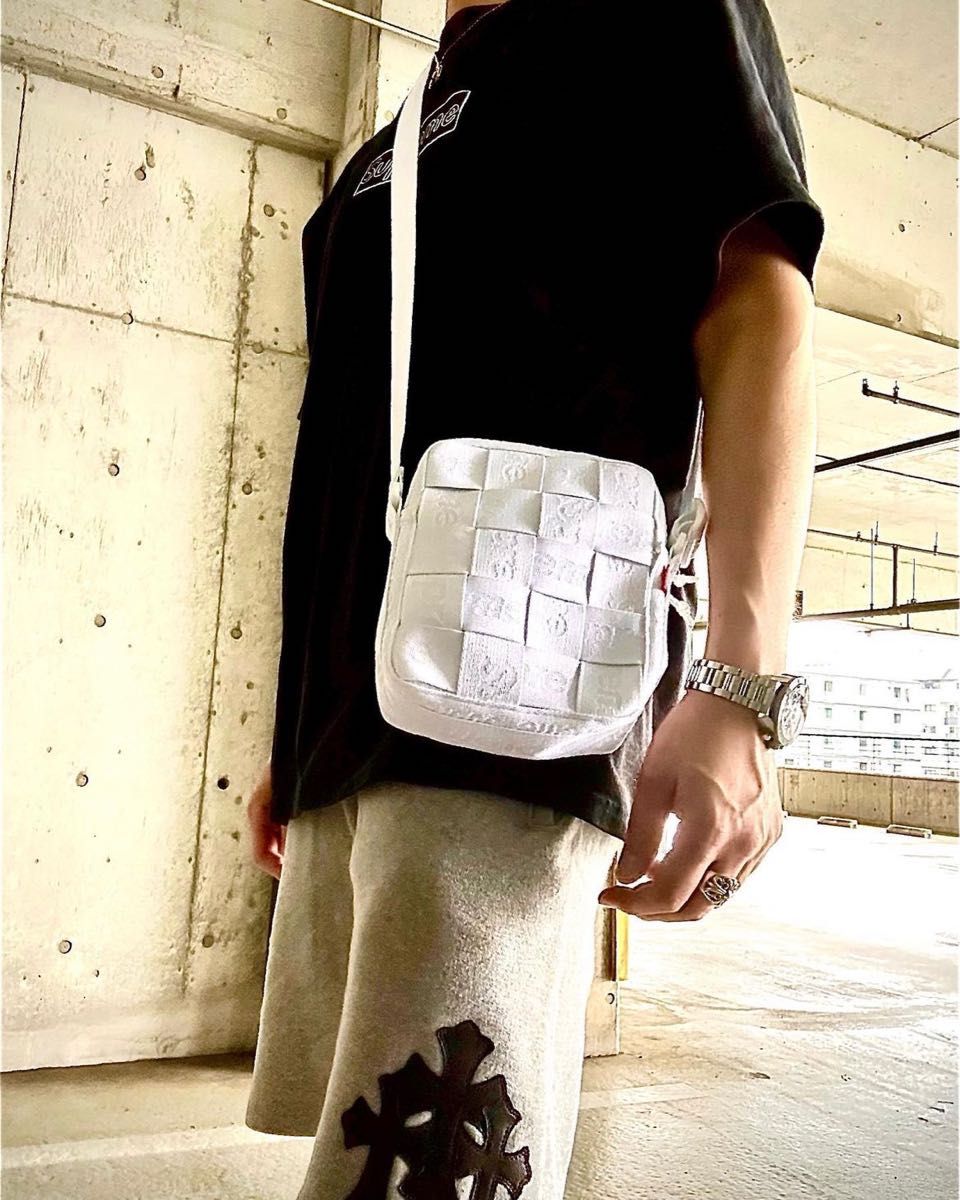 即発送23SS Supreme Woven Shoulder Bag White-