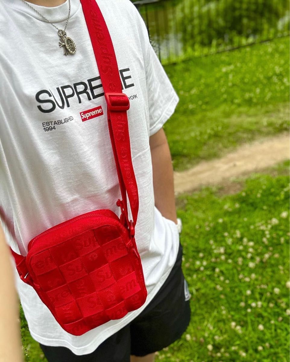 Supreme Woven Shoulder Bag Red - SS23 - US