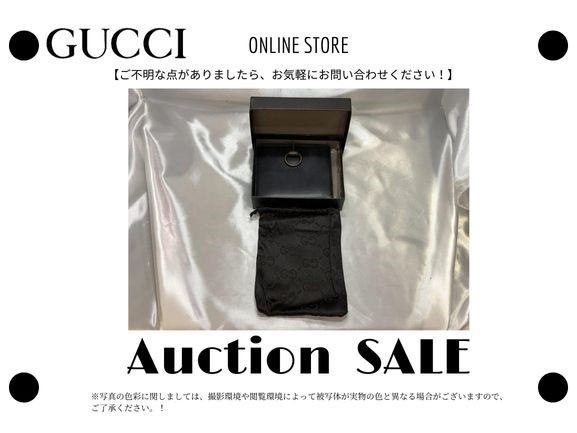 ★☆【中古/専用袋 箱付属】グッチ GUCCI 二つ折り財布 レザー 薄黒 グレー ゴールド金具 ☆★_画像10