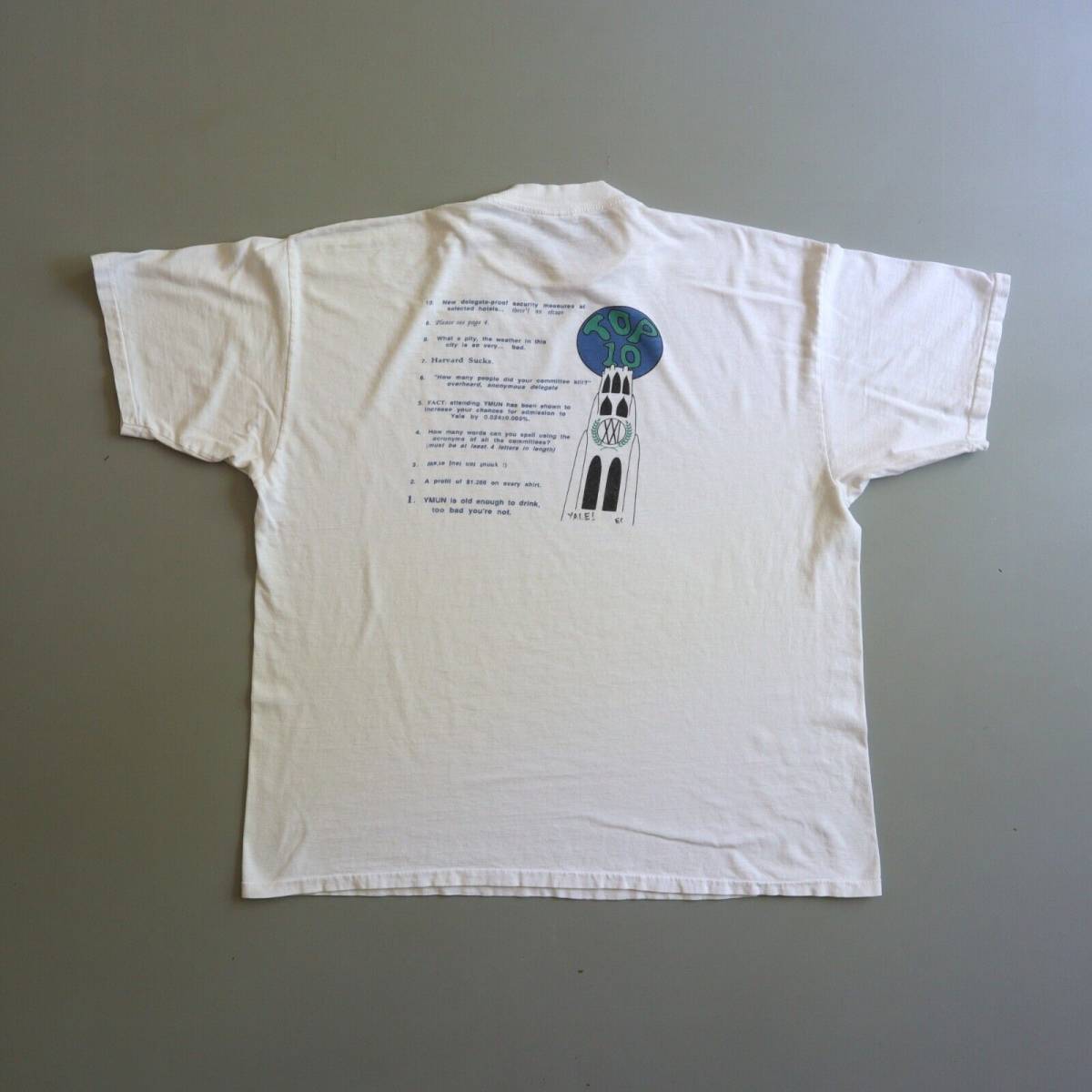 Vintage Yale University Mun 1995 T Shirt Model United Nations Conference Ymun 海外 即決