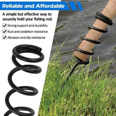 Black Heavy Duty Spiral Fishing Rod Holder Pole Holders Insert